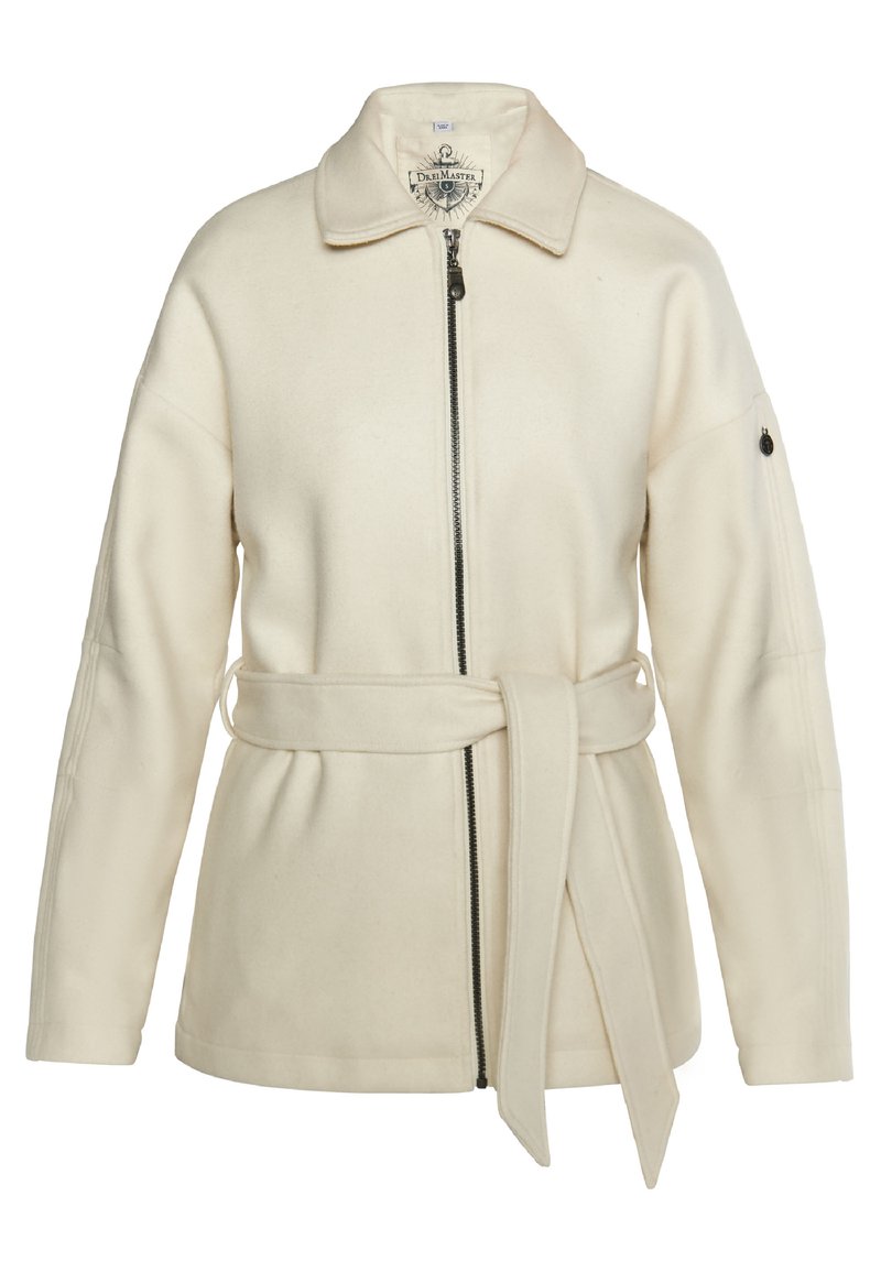 dreimaster Mantel wit