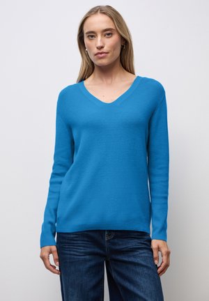 BASIC V-NECK - Trui - blau