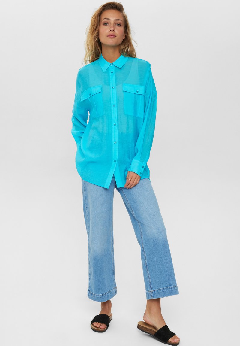 Numph Overhemdblouse blauw