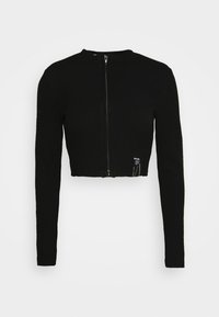 DOUBLE ZIP UP - Casaco de malha - black