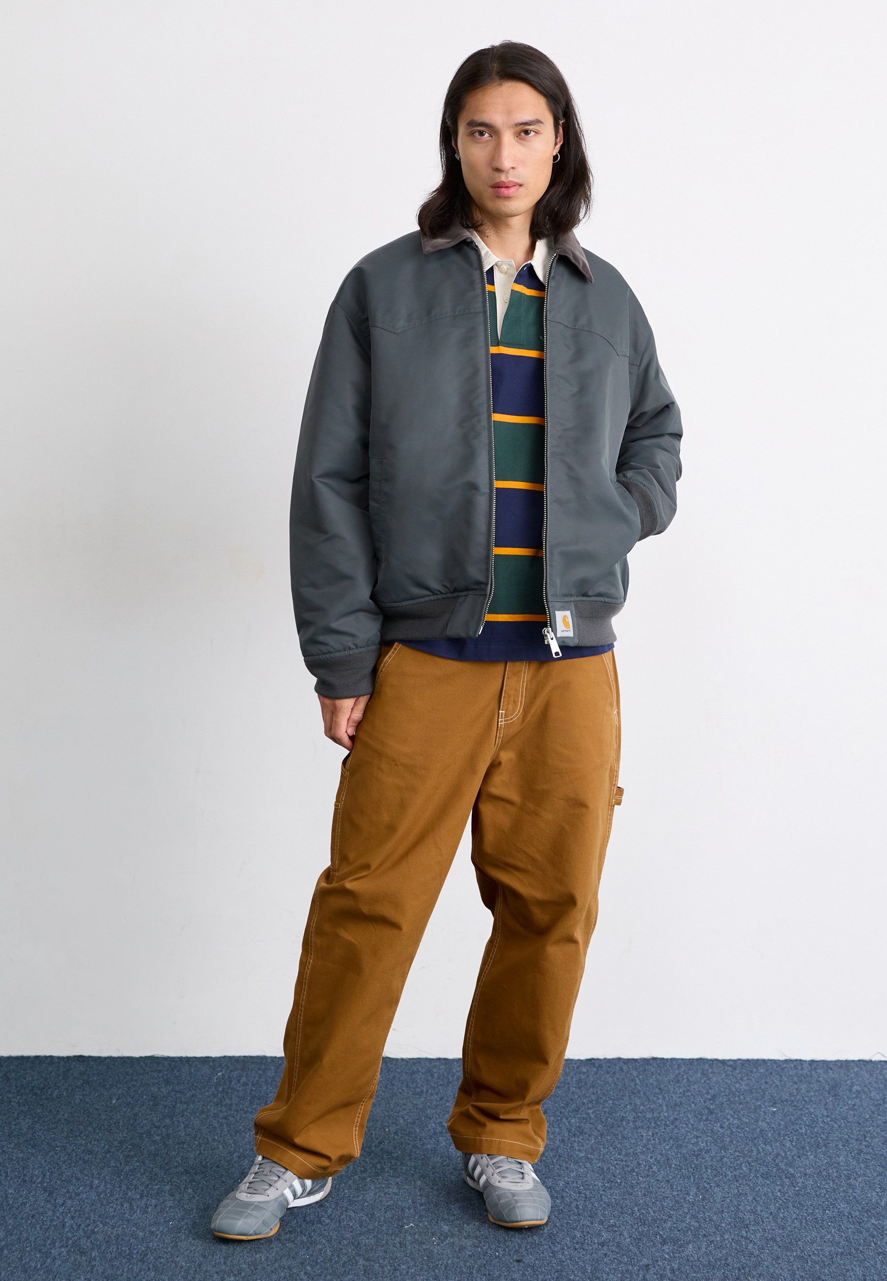 Carhartt WIP SANTA FE ALUMNI JACKET - Bomber Jacket - graphite