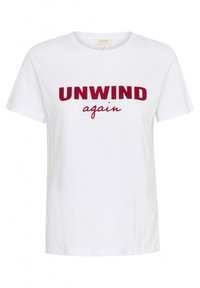 Unselected, white flock statement print