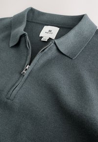 Next REGULAR FIT QUARTER ZIP LONG SLEEVE - Top s dlouhým rukávem - sage green