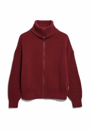 ARMEDANGELS, VANISÉ RIB - Strickjacke - velvet red-light velvet red