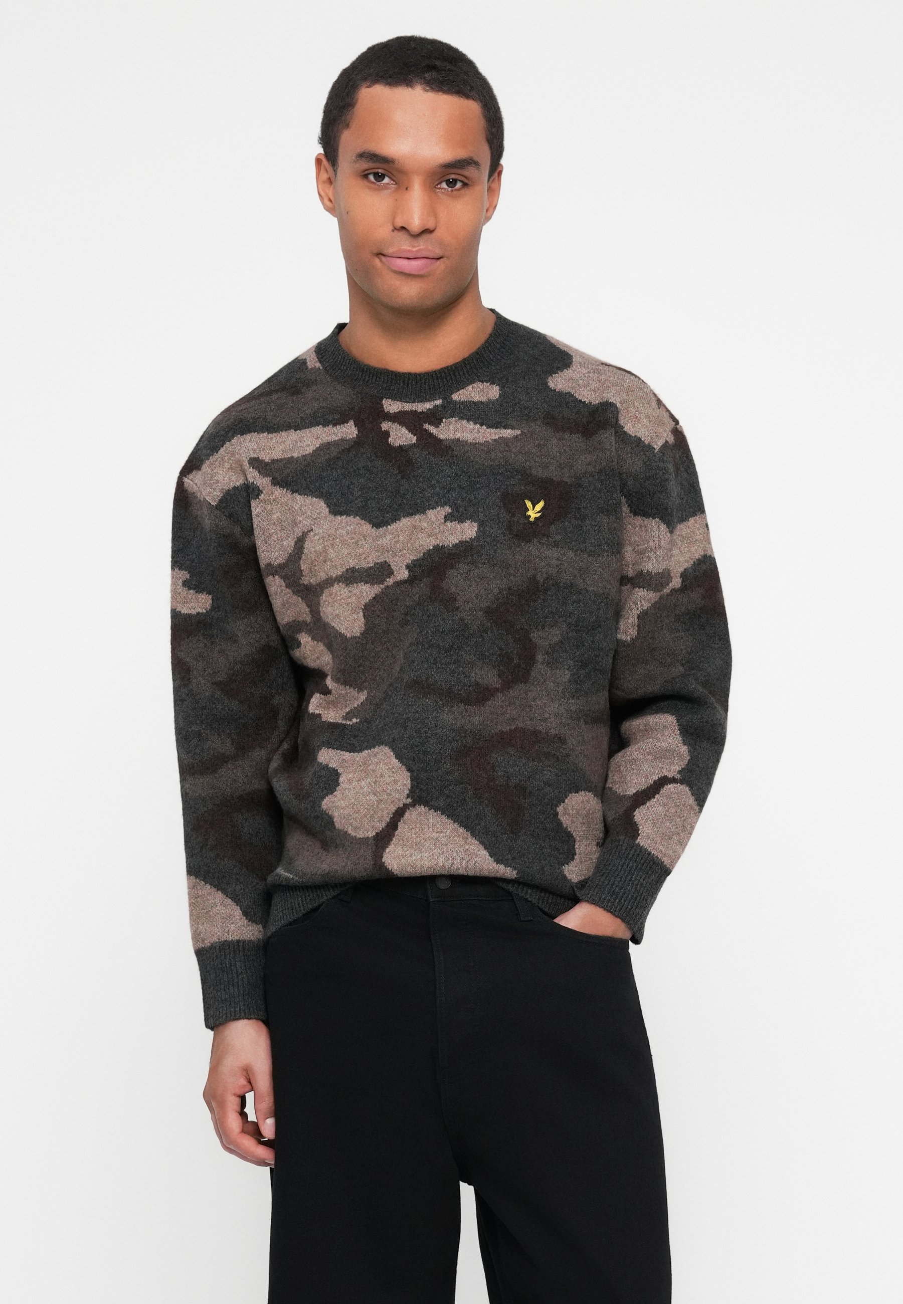 Lyle & Scott Jumper - black steel/anthracite - Zalando.co.uk