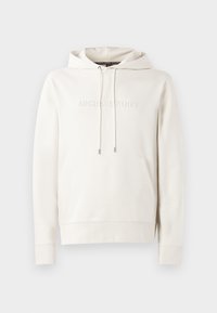 EMBOSSED LOGO HOODIE - Hoodie - soft ecru