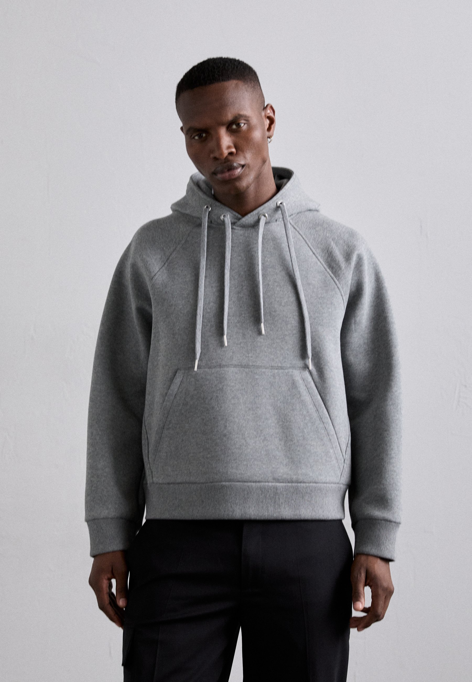 NEIL BARRETT｜ (Easy Drop Shoulder Double Bolts Hoodie ( Neil Barrett sweatshirt Easy Drop Shoulder Double Bolts