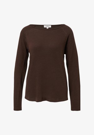 Brūna garām piedurknēm sieviešu krekls ar raglanu, izgatavots no mīkstas auduma, izmērs 36, apzīmēts s.Oliver.