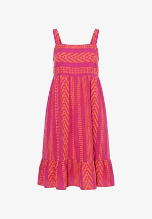 Studio Untold, MIDIKLEID, A-LINE, JACQUARD, STRETCHTRÄGER - Vestito casual - neon pink