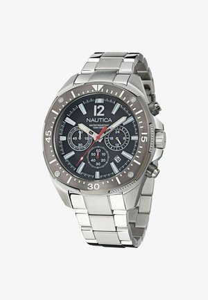 Zegarek ze stali nierdzewnej z czarną tarczą, srebrnymi akcentami i świecącymi znacznikami. Posiada trzy sub-tarczki oraz wyświetlacz daty. Wodoszczelny do 100m.