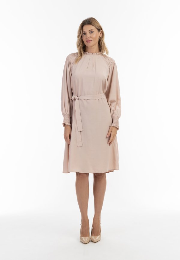 Freizeitkleid - rosa beige