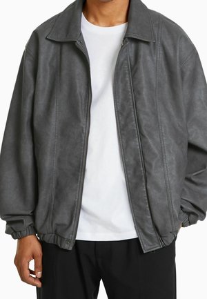 Imitatieleren jas - grey