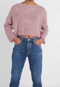 Patrizia Pepe Stickad tröja - light pink