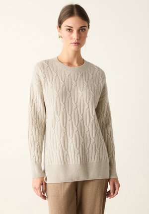 Falconeri, CABLE-KNIT ULTRASOFT - Striktrøje - natural