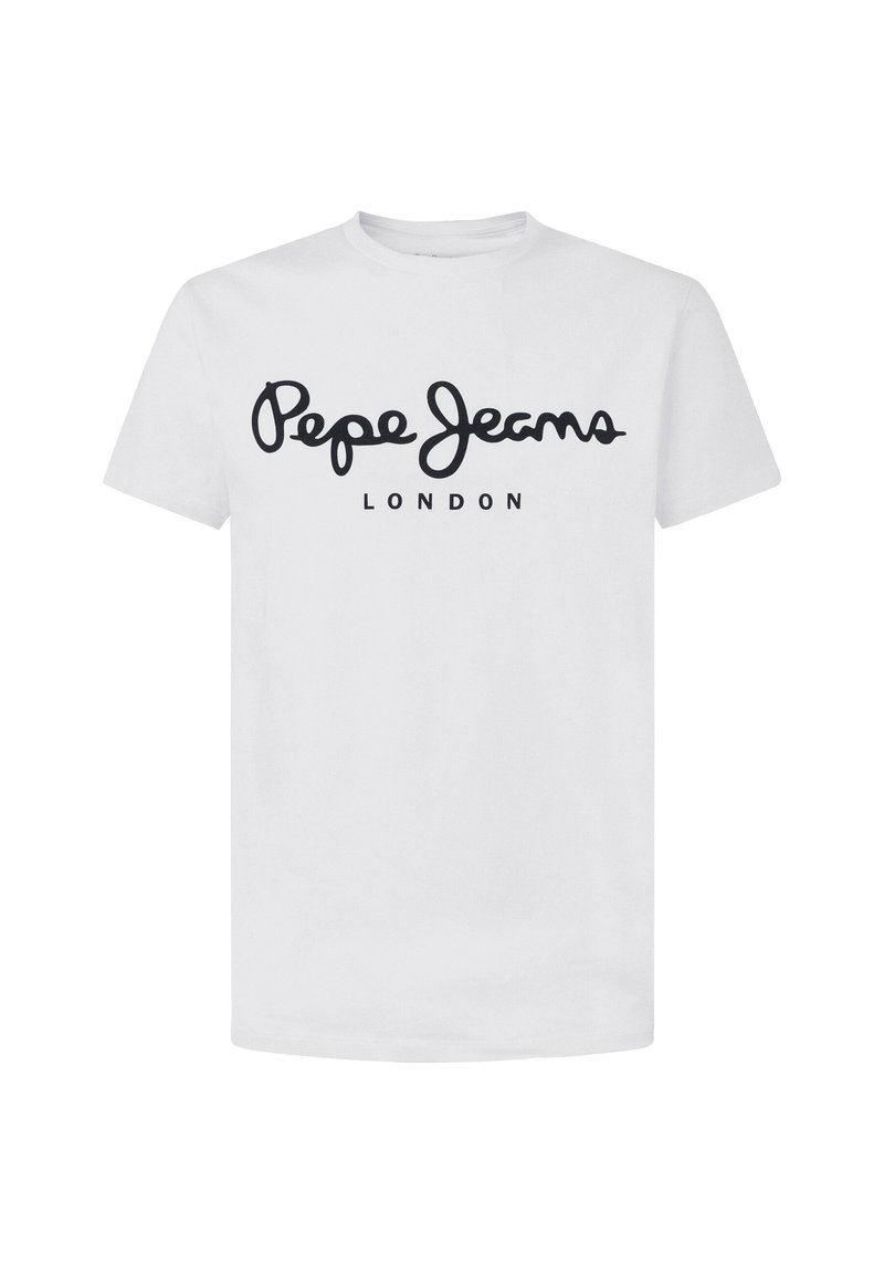 T-shirt Pepe Jeans Logo Blanc Femme - Modèle Baia, Tailles L Et XL, 100% Coton, Neuf étiqueté