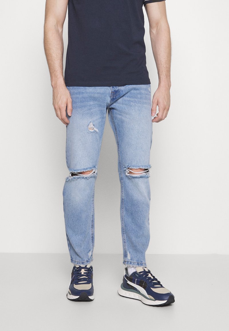 Herren Skinny Fit | Brave Soul CHEROKEEMB Jeans Straight Leg mid blue wash/blau - RA25421 Herren Skinny Fit | Brave Soul CHEROKEEMB Jeans Straight Leg mid blue wash/blau - RA25421