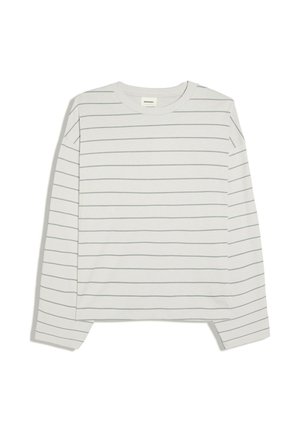 Bershka, LONG SLEEVE STRIPE PRINT - T-SHIRT - Longsleeve - light grey