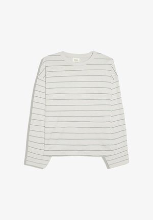 Bershka, LONG SLEEVE STRIPE PRINT - T-SHIRT - T-shirt à manches longues - light grey