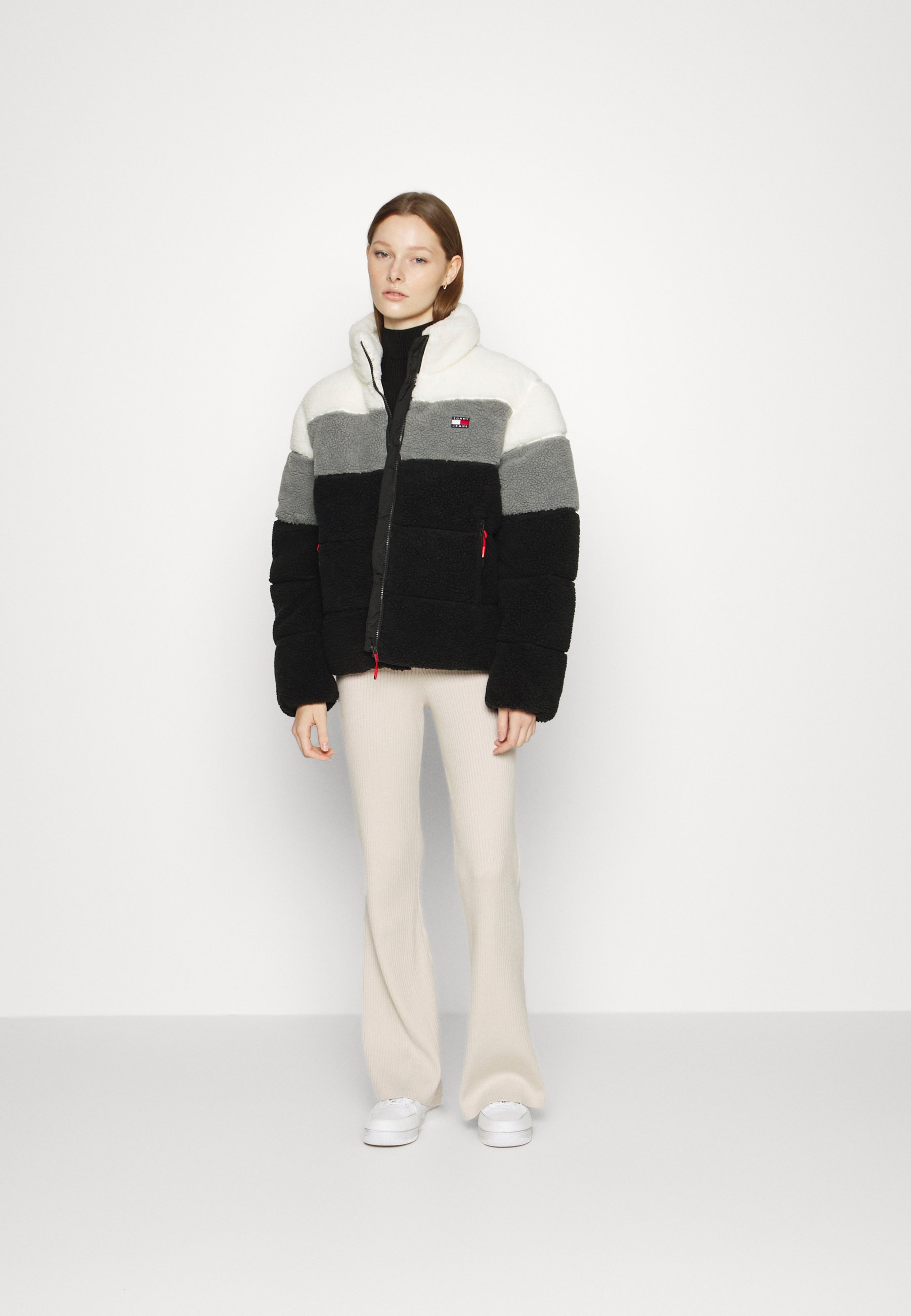 color block winter jacket