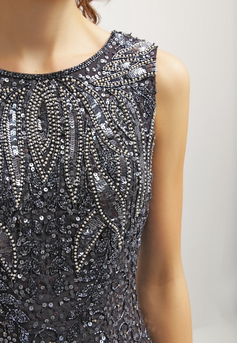 Lace & Beads Shift dress - dark grey - (Pre-owned) - Zalando.ie
