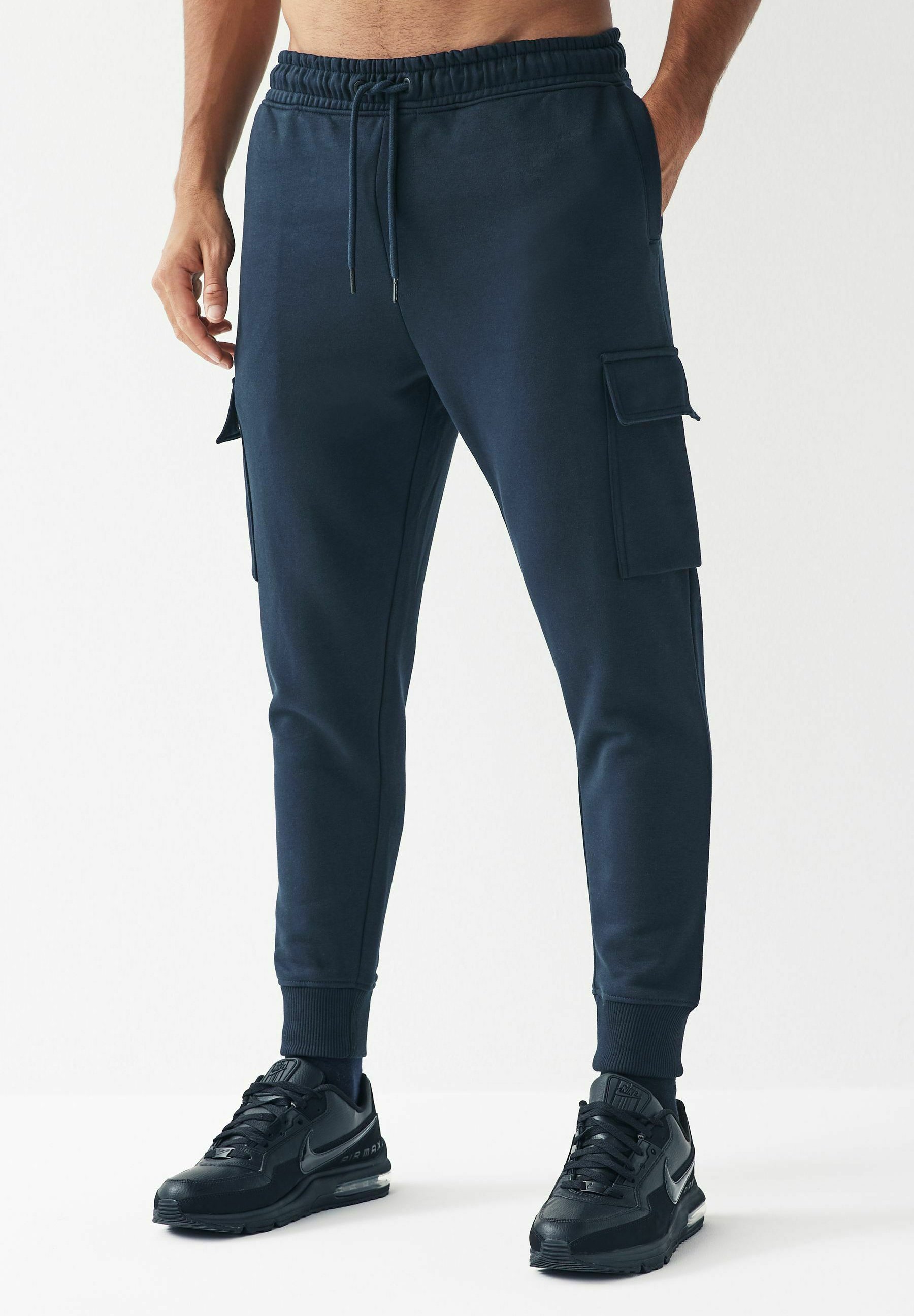 Next RICH CUFFED REGULAR FIT Cargo trousers navy/blue Zalando