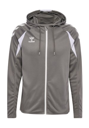 CORE 2.0 ZIP HOODIE - Sweatjacke - steel gray white