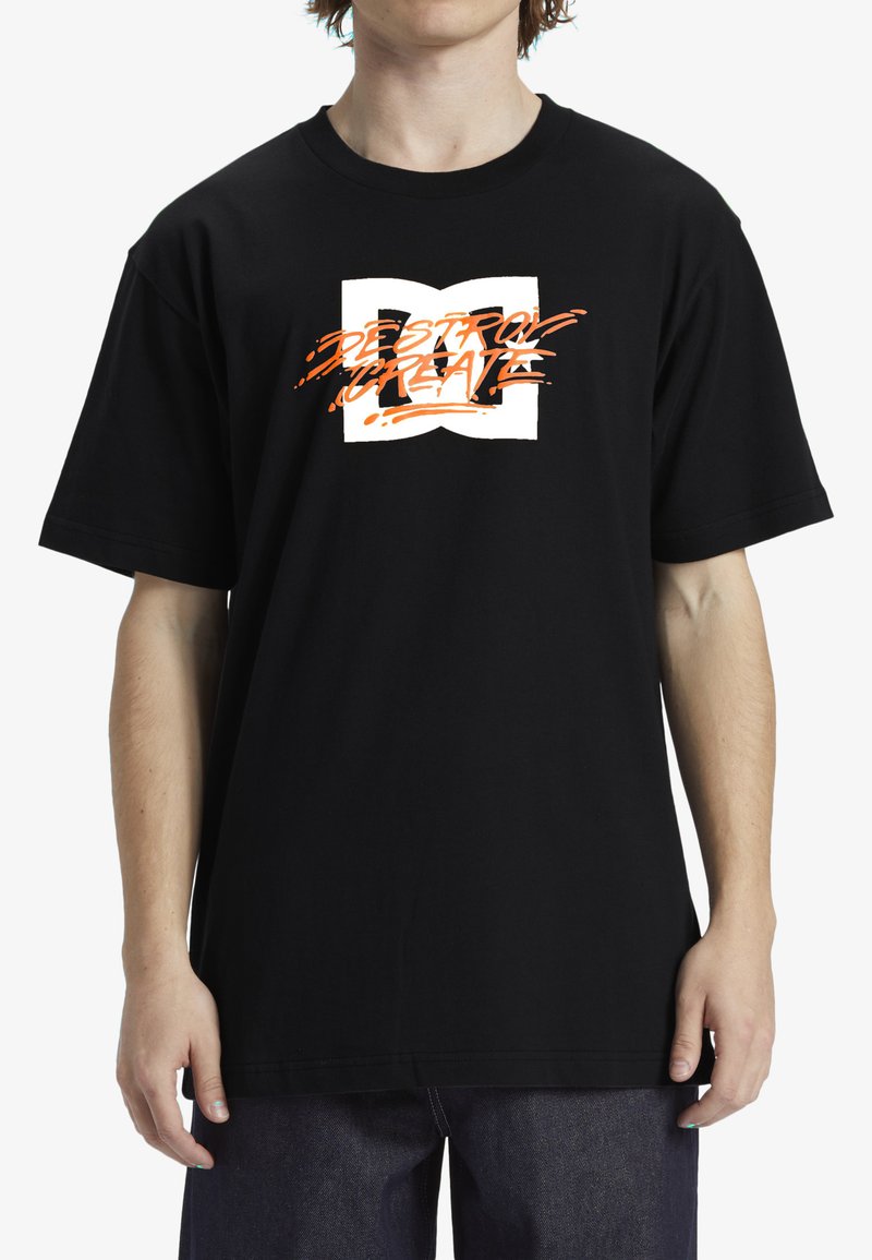 T-shirt DC Shoes Star HSS - Noir, 100% Coton, Coupe Décontractée, Référence ADYZT04985