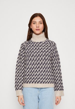 OBJALIDA - Strickpullover - sandshell/sky captain