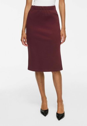 VILA PENCIL SKIRT VIVERA MIDI - Falda de tubo - winetasting