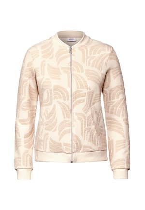 Tröja med dragkedja - beige