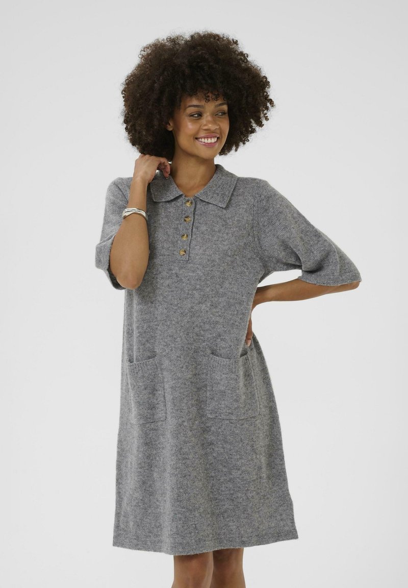Culture ASIMA KATRINA - Rochie tricotată - mid grey melange