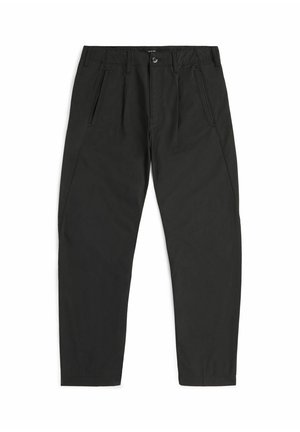 G-STAR, PLEATED LOOSE TAPERED CHINO - Stoffhose - dk black