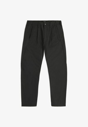 G-STAR, PLEATED LOOSE TAPERED CHINO - Pantaloni - dk black