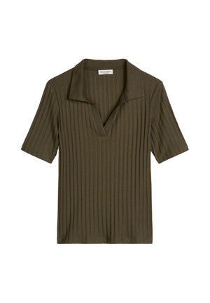 Marc O'Polo, MARC O'POLO POINTELLE-POLOSHIRT SLIM MIT TENCEL™ MODAL   - Polo - mossy earth