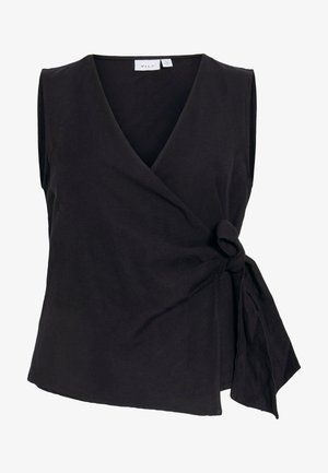 VILA, Sleeveless VIPRISILLA V-neck - Débardeur - black beauty