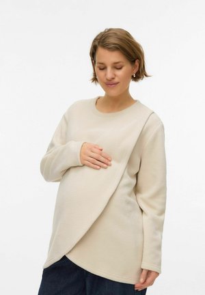 NORMAL GESCHNITTEN RUNDHALS  - Bluza - oatmeal