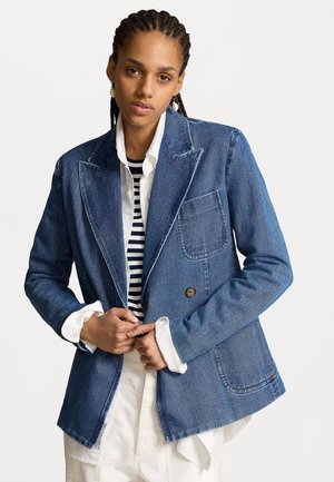 DOUBLE-BREASTED DENIM BLAZER - Kratka jakna - ravi wash