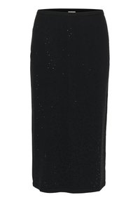 Bleistiftrock - black rhinestone