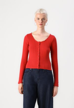 GAP POINTELLE SCOOP CARDI - Cardigan - new nordic red