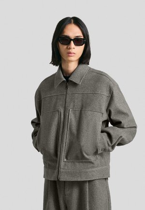 BOXY FIT WITH ZIP   - Let jakke / Sommerjakker - mottled dark grey
