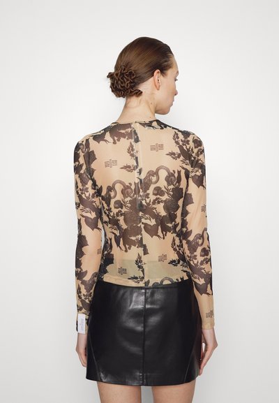 ROKH METAL HOOPS - Blúzka - black/brown