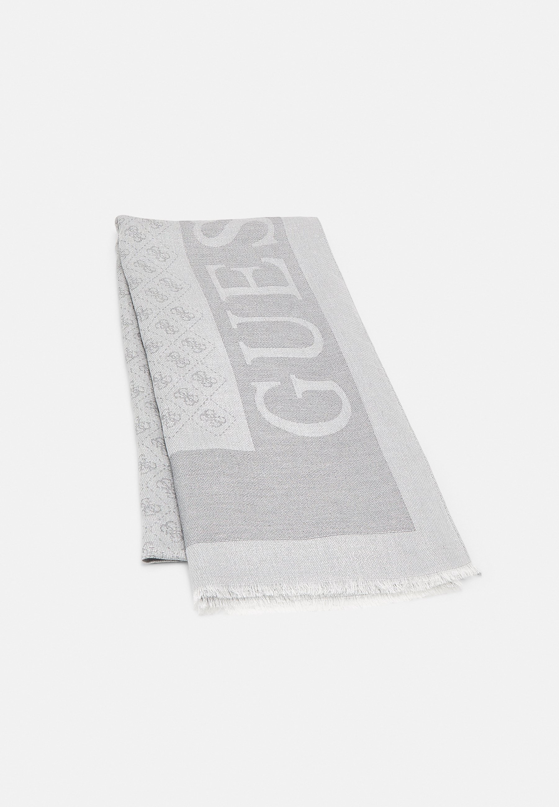 GUESS Sciarpa Floreale Ivory Multi - 70x180 Cm In Morbido Poliestere