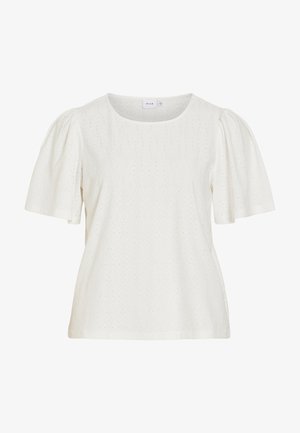 VILA, Short Sleeved VIBELLI Round neck - Trükipildiga T-särk - snow white