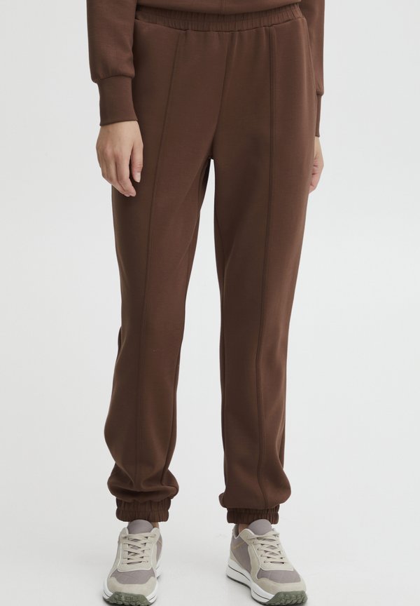 OXPEARL REGULAR FIT - Tracksuit bottoms - brunette