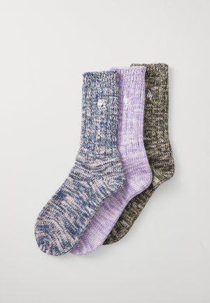 Desmond & Dempsey 3 PACK - Sokker - green/navy/lavender