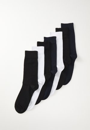 7 PACK - Zeķes - black/dark blue/white