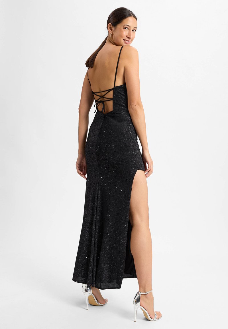 black glitter swing dress Glitter Glow Skater Dress main image 0