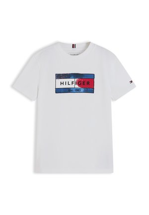 Tommy Hilfiger, HILFIGER FLAG GRAPHIC TEE UNISEX - T-shirt con stampa - white