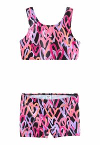Next REGULAR FIT SET - Bikini - black pink hearts