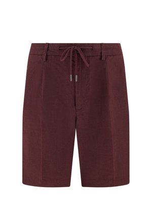 Donkere bruine kniebroek voor heren met een trekkoord in de taille, riemlussen en een nette, op maat gemaakte uitstraling.